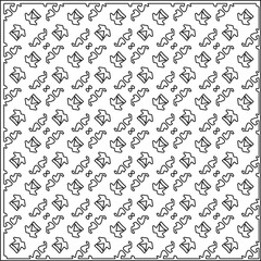 Abstract shapes.Patterns from lines.White wallpaper. Vector graphics for design, textile, decoration, cover, wallpaper, web background, wrapping paper, fabric, packaging. Repeating pattern.