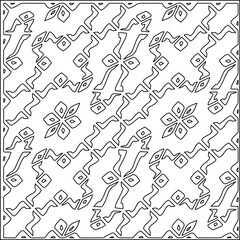 Abstract shapes.Patterns from lines.White wallpaper. Vector graphics for design, textile, decoration, cover, wallpaper, web background, wrapping paper, fabric, packaging. Repeating pattern.