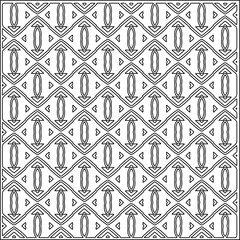 Abstract shapes.Patterns from lines.White wallpaper. Vector graphics for design, textile, decoration, cover, wallpaper, web background, wrapping paper, fabric, packaging. Repeating pattern.