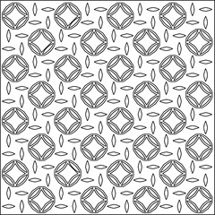 Abstract shapes.Patterns from lines.White wallpaper. Vector graphics for design, textile, decoration, cover, wallpaper, web background, wrapping paper, fabric, packaging. Repeating pattern.