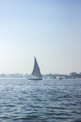 Fototapeta premium Yachts on the Nile River. Luxor, Egypt.