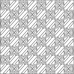 Abstract shapes.Patterns from lines.White wallpaper. Vector graphics for design, textile, decoration, cover, wallpaper, web background, wrapping paper, fabric, packaging. Repeating pattern.