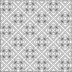 Abstract shapes.Patterns from lines.White wallpaper. Vector graphics for design, textile, decoration, cover, wallpaper, web background, wrapping paper, fabric, packaging. Repeating pattern.