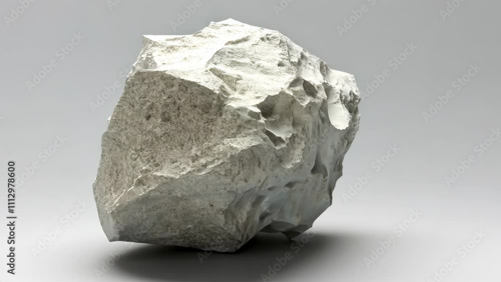 Poster unique rock formation displaying natural textures and shapes on a neutral background in a minimalist