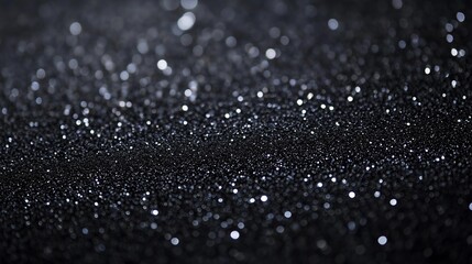 A stunning black grain texture resembles a glittering desert, evoking calm and sophistication.