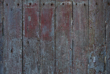 Saint-Malo en hiver, porte en bois