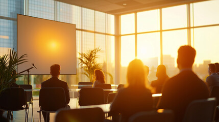 Stylish Sunlit Conference Room with Diverse Audience