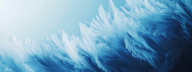 Obraz premium Close-up of snow in winter. Macro shot of snowflakes, festive winter background