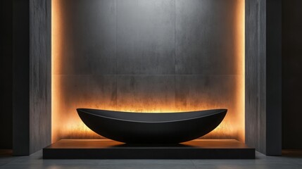empty podium with concrete background