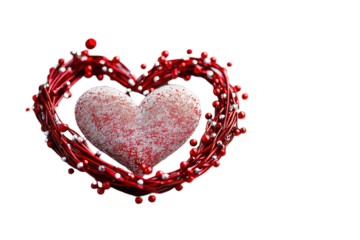 A red heart on a clean background looks nice