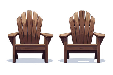 Adirondack vector chair for comfortable outdoor recreation