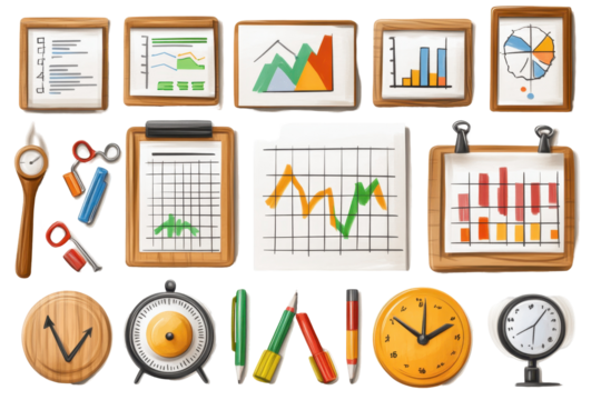 school icons set
