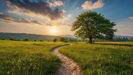 Obraz premium natural scenery wallpaper background