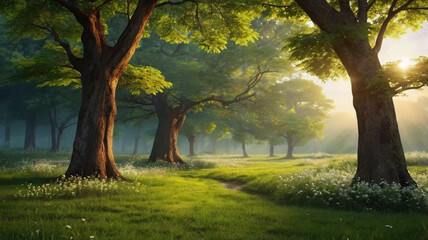 Obraz premium natural scenery wallpaper background