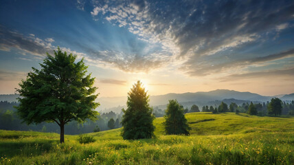 Obraz premium natural scenery wallpaper background