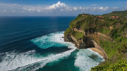 Obraz premium Beautiful view of ocean in Uluwatu on Bali 