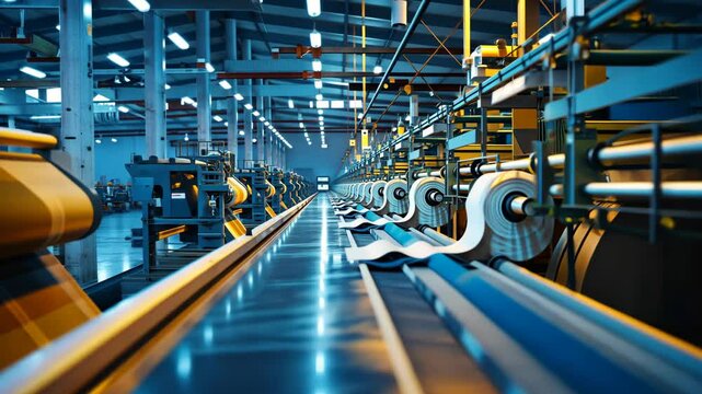 Industrial Textile Factory: High-Tech Weaving Machinery and Production Line