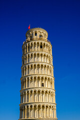 Close-Up of the Leaning Tower of Pisa, Italy