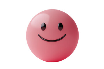 Fototapeta premium pink emoticon on a white background