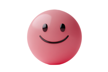 pink emoticon on a white background