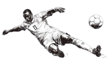 soccer player kicking ball