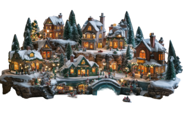 Toy houses where the Christmas mood reigns