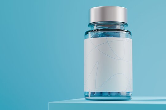 Hope Supplement Bottle on Light Blue Background