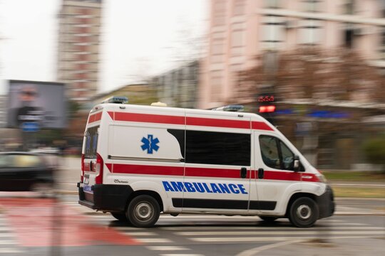Emergency vehicle in motion