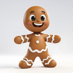 Obraz premium Christmas gingerbread man illustration 