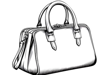 Handbag Illustration with Detailed Design