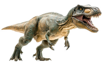 Obraz premium Tyrannosaurus rex, or Tyrannosaurus, is known for its enormous strength and huge teeth, which allowed it to hunt other dinosaurs