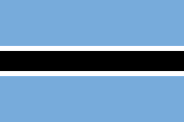 Obraz premium Botswana flag in official colors, dimensions and aspect ratio. Vector flag symbolizing national pride, identity, heritage, patriotism and authority