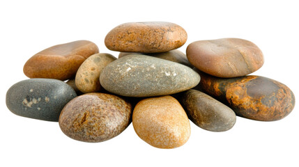 Round river stones transparent background