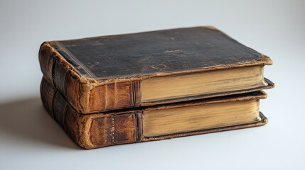 Obraz premium An isolated holy Bible set on a white backdrop.