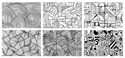 Obraz premium decorative hand-drawn geometric and organic designs vector collection