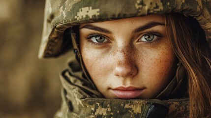 Woman soldier. Armed forces. Woman.