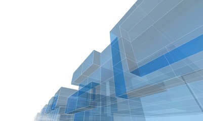 Fototapeta premium Abstract architectural background 3d rendering