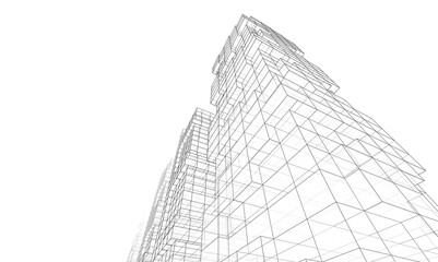 Abstract architectural background 3d rendering