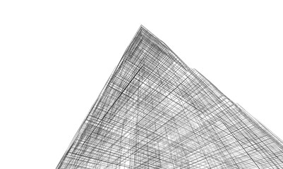 Abstract architectural background 3d rendering