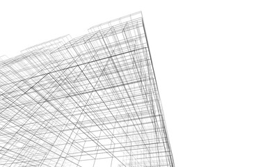 Abstract architectural background 3d rendering