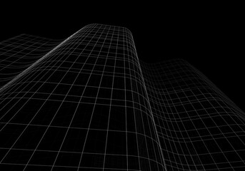 Abstract architectural background 3d rendering