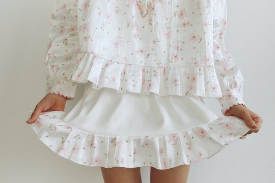 Delicate fashion - Woman in skirt