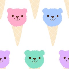 Christmas ice candy seamless ice cream pattern for wrapping paper and fabrics