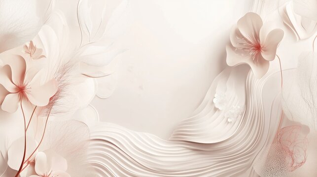 This wedding card template features a romantic sketch with pastel colors and modern elements.