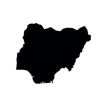 recommend clip art: nigeria map, isolated on white background. Vector illustration Central Africa
