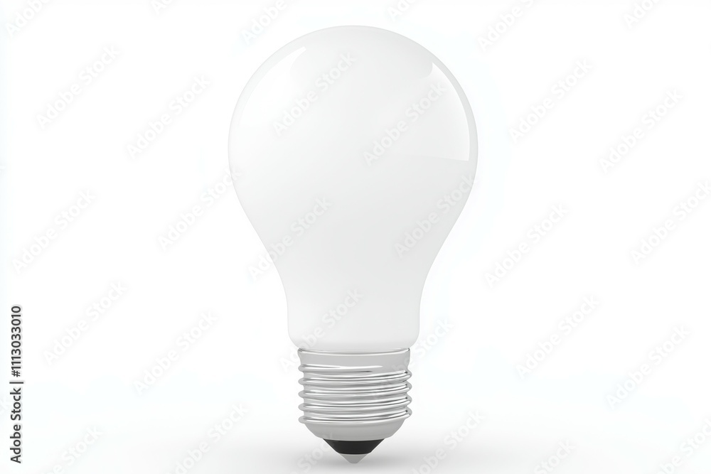 Poster a light bulb is lit up and is the only object in the image