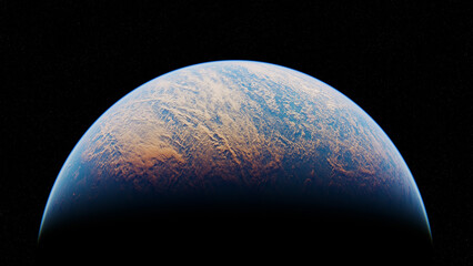 Planet earth seen from outer space