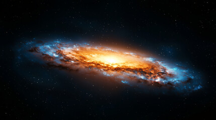 Obraz premium A distant galaxy with bright center