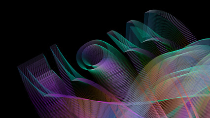 The gradient word flow from the lines.