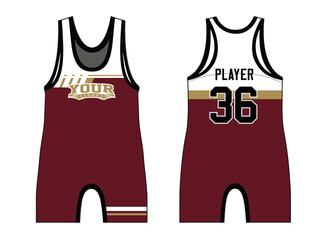 Wrestling singlets are designed with an elegant edgy and wild look. Sports gear template mockup perfect fit for all sports. The designs that go on casual wear, shirts, fashion apparel, and all kind 